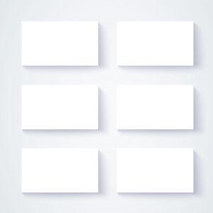 Business card mock up design vector. White paper card vector mockup. logo presentation placement file.	