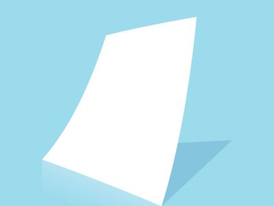 Mockup blank white paper page A4 size with shadow. Vector A3 size paper mock up isolated on gray background.