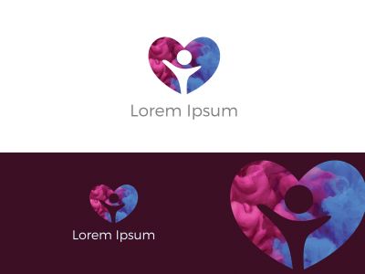 Colorful Happy home real estate vector logo icon, apartment for students, charity support poor orphanage house logo.