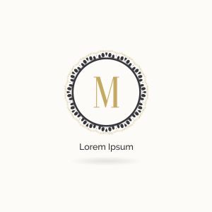 Ornamental and decorative letter M logo vector design. Luxury hotel M letter logo design. flower and floral style concept.