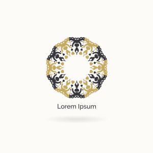 Mandala vector logo design. Round decorative and geometric emblem. Luxury floral and flower style emblem.
