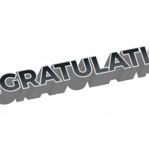 Congratulations vector banner design.	