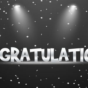 Congratulations banner with gold glitter. Vector illustration. Elements are layered separately in vector file.	