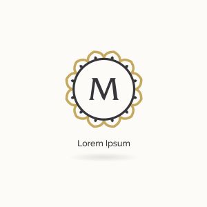 Ornamental and decorative letter M logo vector design. Luxury hotel M letter logo design. flower and floral style concept.