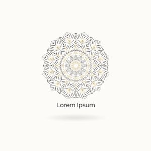 Mandala vector logo design. Round decorative and geometric emblem. Luxury floral and flower style emblem.