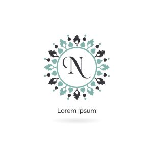 Cosmetic N letter logo design. Luxury hotel letter n vector monogram. decorative mandala style icon.	