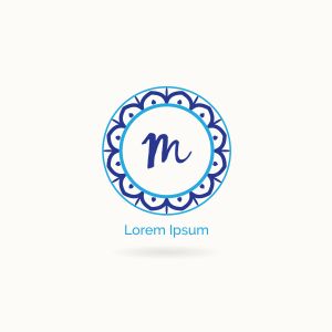 Ornamental and decorative letter M logo vector design. Luxury hotel M letter logo design. flower and floral style concept.
