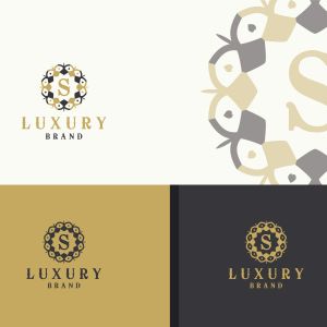  Luxury letter S monogram vector logo design. mandala and ornamental illustration. Cosmetics and beauty products icon.