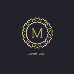 Ornamental and decorative letter M logo vector design. Luxury hotel M letter logo design. flower and floral style concept.