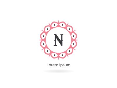 Cosmetic N letter logo design. Luxury hotel letter n vector monogram. Salon and massage center icon.
