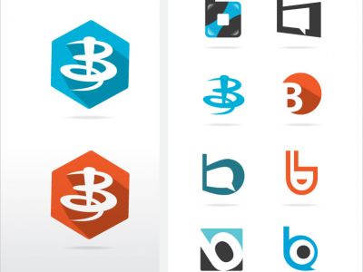 B letter logo design, letter B in shield vector icon.	