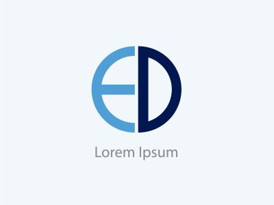 EO, ED letters logo, E and O letters logo alphabet design.	