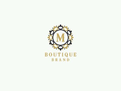  Cosmetic M letter logo design. Luxury hotel letter M vector monogram. high fashion brand icon.