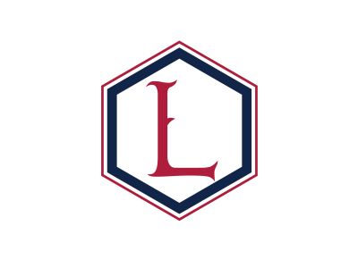 L Letter colorful logo in the hexagonal. Polygonal letter L	