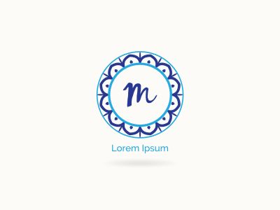 Ornamental and decorative letter M logo vector design. Luxury hotel M letter logo design. flower and floral style concept.