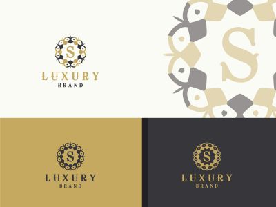  Luxury letter S monogram vector logo design. mandala and ornamental illustration. Cosmetics and beauty products icon.