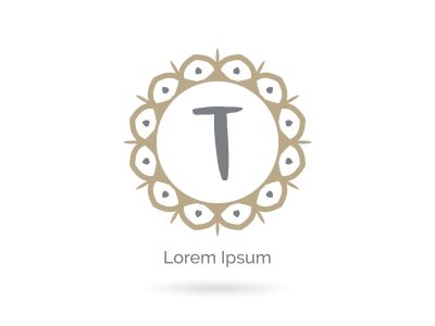 Beauty, Spa and Salon letter T vector icon design. Luxury T letter logo. Vector illustration decorative and ornamental monogram.