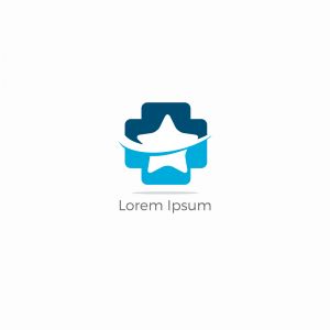 Colorful cross incorporate with heart. It's good for health and care fitness gym logo. Weight loss and slim body. Happy kid hospital vector illustration. charity and support icon.	