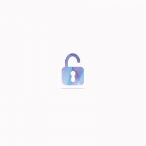 Security lock logo design. padlock icon. Insurance company safety illustration.	