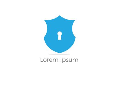 Security lock logo design. padlock icon. Insurance company safety illustration.	