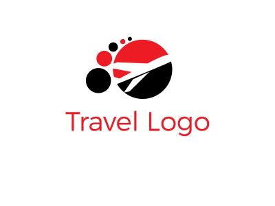 Travel logo design. Airplane in globe vector illustration. World tour and tourism symbol.