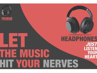 Headphone illustration Banner