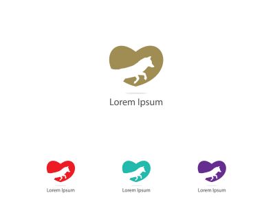 colorful fox illustration, running, wild, nature, speed, jump vector logo design