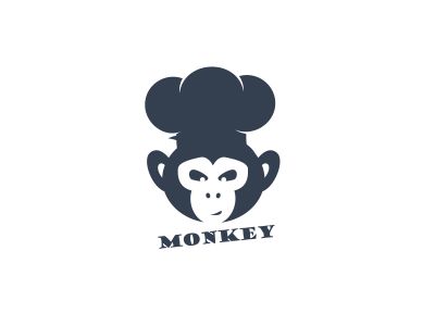 Monkey logo design, monkey vector icon, animal illustration	