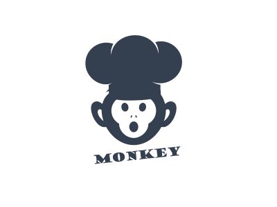 Monkey logo design, monkey vector icon, animal illustration	