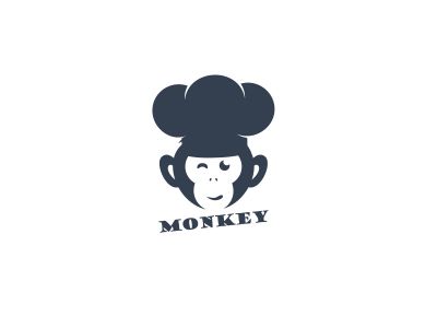Monkey logo design, monkey vector icon, animal illustration	