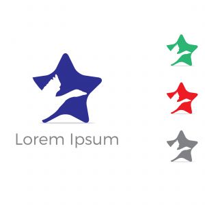 bird logo,star , fly, love, care illustration	