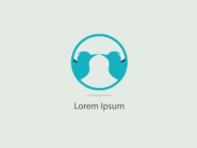 Sparrow birds Logo In circle Shape, Animal, birds chirping Logo Design