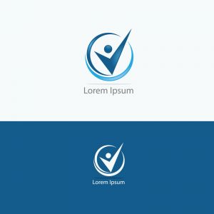 Job search icon with magnifying glass, Choose people for hire symbol. Job or employee logo, Recruitment agency vector illustration.