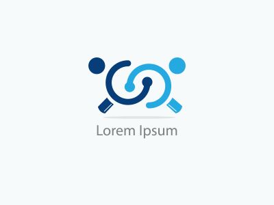 Job search icon with magnifying glass, Choose people for hire symbol. Job or employee logo, Recruitment agency vector illustration