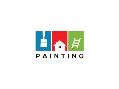 Paint home sign icon. Painting tool symbol. rainbow color home illustration.	