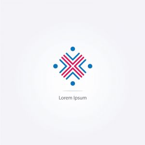 	 Geometric flower vector design icon.	