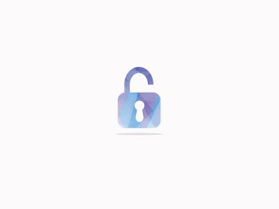 low poly Lock icon	