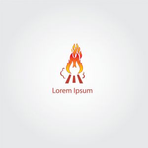 Barbecue party icon logo design, bbq grill vector, restaurant fast food illustration.	