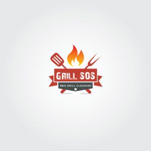 Barbecue party icon logo design, bbq grill vector, restaurant fast food illustration.	