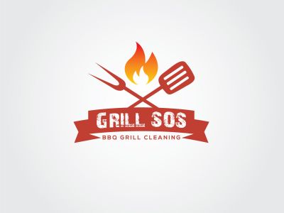 Barbecue party icon logo design, bbq grill vector, restaurant fast food illustration.	