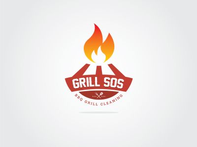 Barbecue party icon logo design, bbq grill vector, restaurant fast food illustration.	