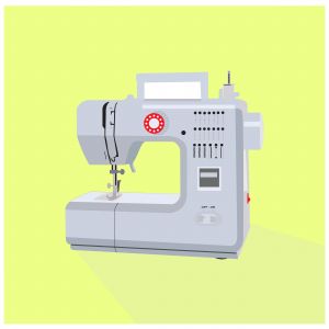 Cute green cartoon vector flat design on white background.