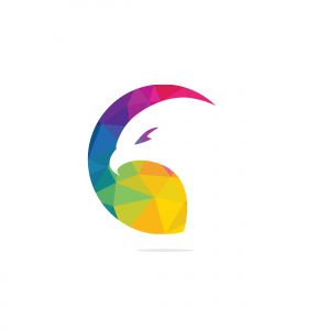 Eagle with shield logo design. Creative and modern eagle bird logo vector.	