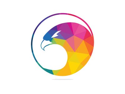 Eagle with shield logo design. Creative and modern eagle bird logo vector.	