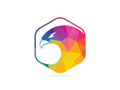 Eagle with shield logo design. Creative and modern eagle bird logo vector.	