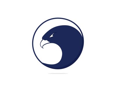 Eagle with shield logo design. Creative and modern eagle bird logo vector.	