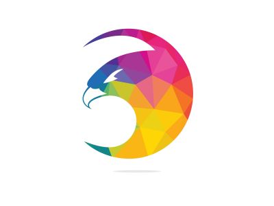 Eagle with shield logo design. Creative and modern eagle bird logo vector.	
