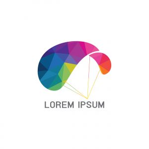 Parachute logo design. Delivery air balloon symbol. Business corporate vector icon.	