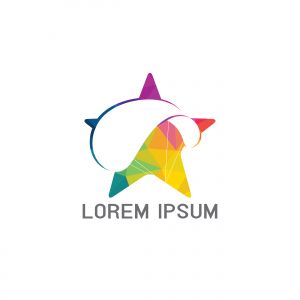 Parachute star shape logo design. Delivery air balloon symbol. Business corporate vector icon.	