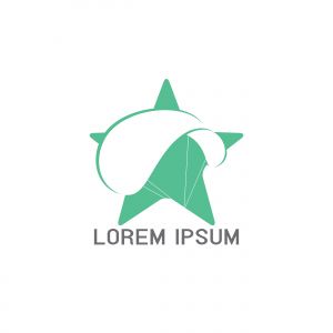 Parachute star shape logo design. Delivery air balloon symbol. Business corporate vector icon.	